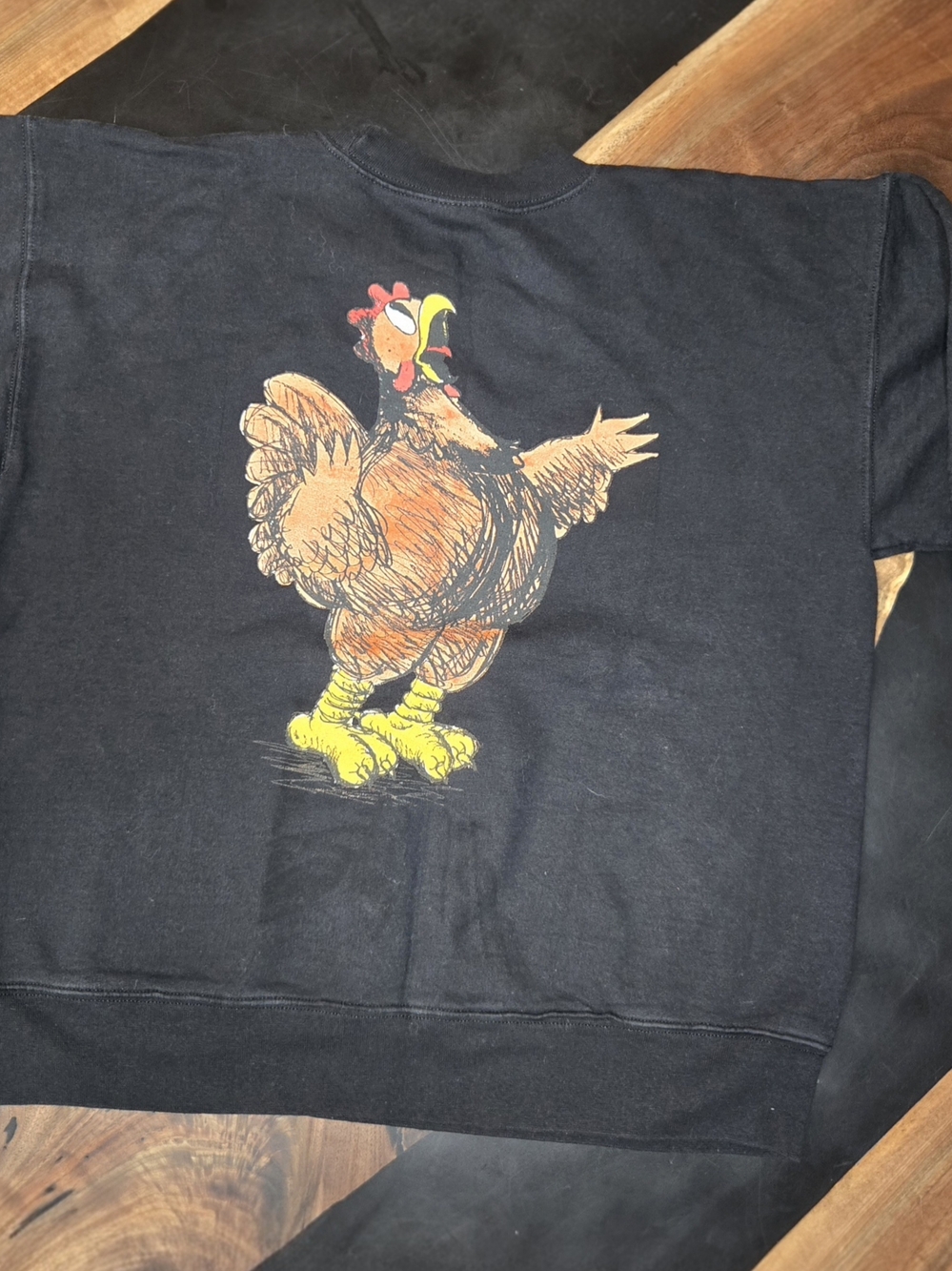 Hanes Black Crewneck Sweatshirt with Small White Car Logo